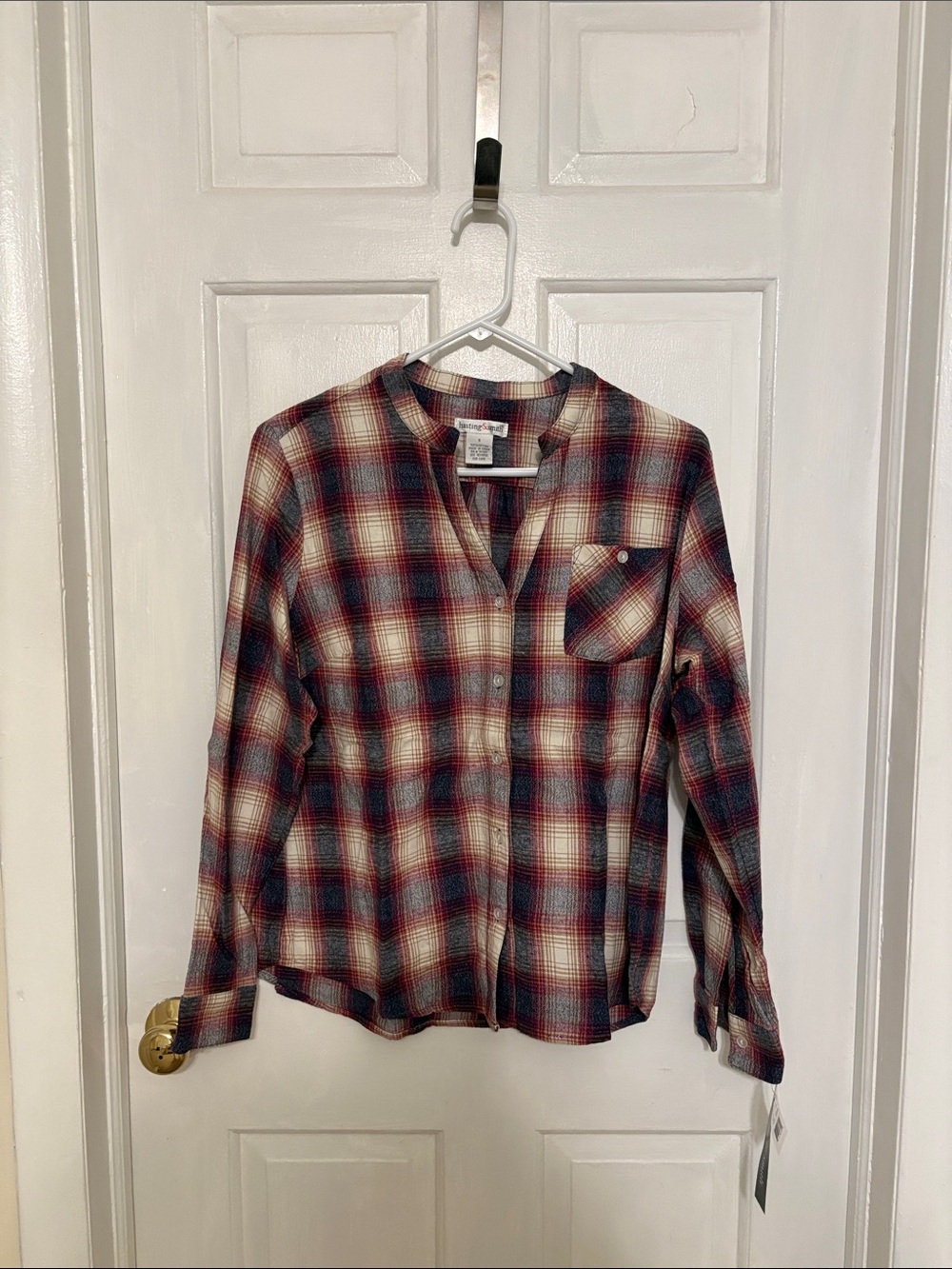 New With Tags Hasting & Smith Plaid Flannel Shirt